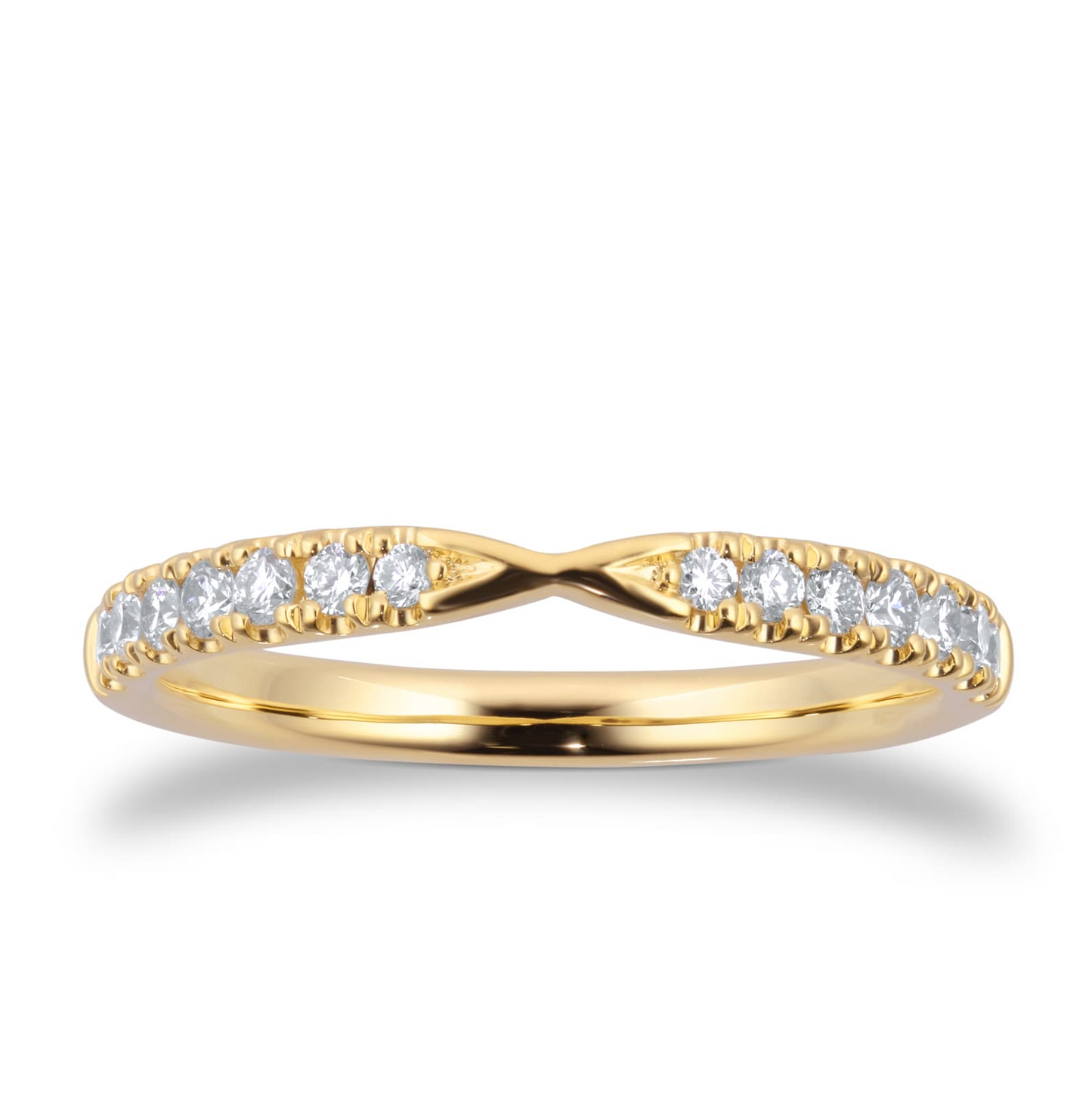18KT Yellow Gold Lab Grown Diamond Wedding Band