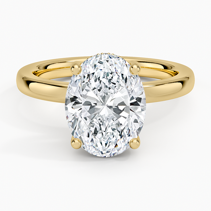 3 CT Solid Gold Lab Grown Diamond Engagement Ring
