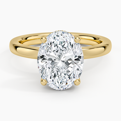3 CT Solid Gold Lab Grown Diamond Engagement Ring