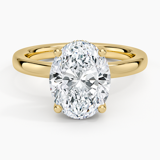 3 CT Solid Gold Lab Grown Diamond Engagement Ring