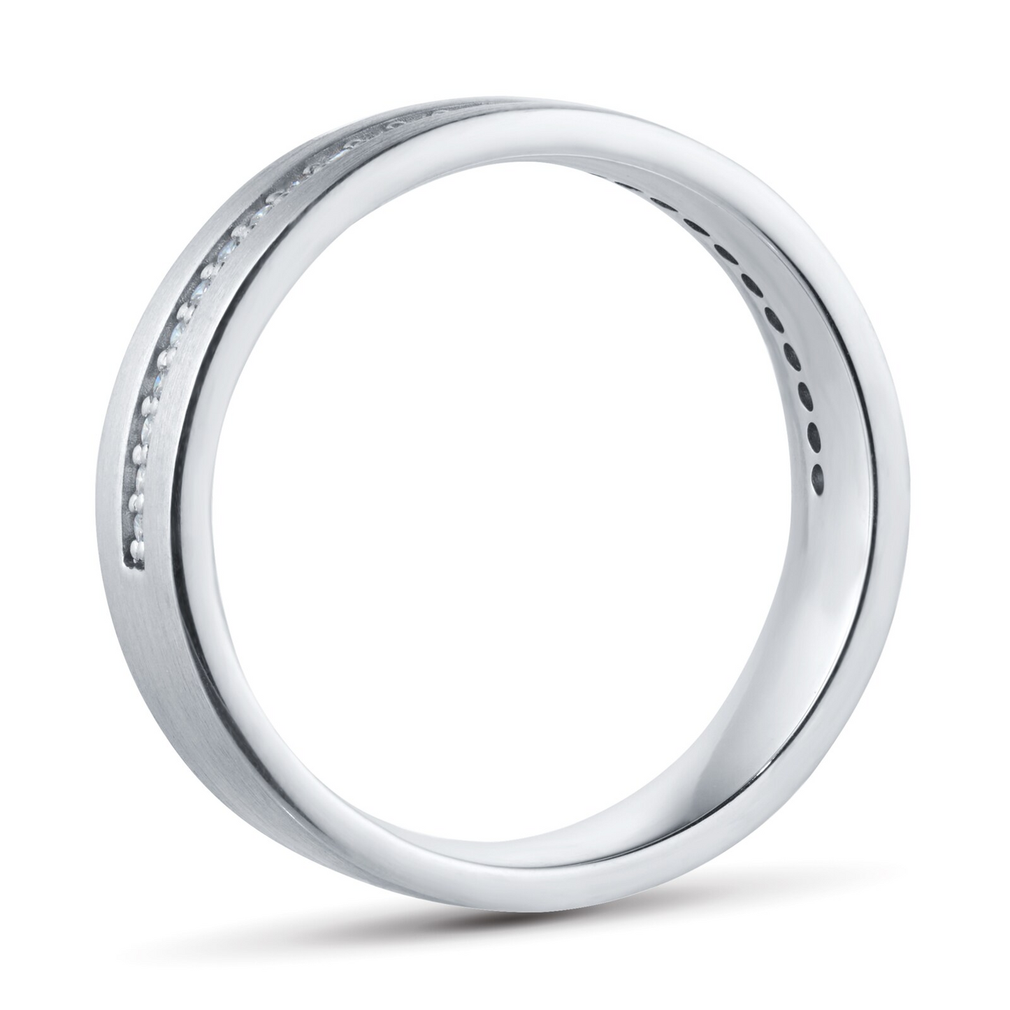 Yellow Gold Half Eternity Lab Diamond Wedding Band