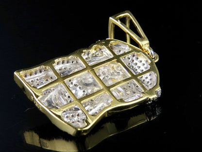 Iced Out Jesus Yellow Gold Lab Grown Diamond Pendant