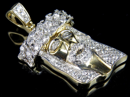 Lab Grown Diamond Gold Customize Jesus Pendant