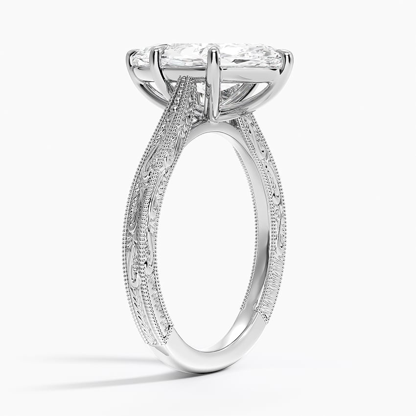 2 1/2 CT Marquise Cut Lab Grown Diamond Milgrian Ring