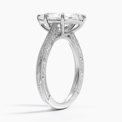 2 1/2 CT Marquise Cut Lab Grown Diamond Milgrian Ring