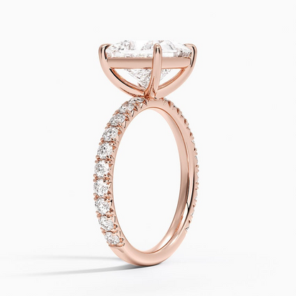 2 1/2 CT  Lab Grown Diamond 3/4 Eternity Engagement Ring