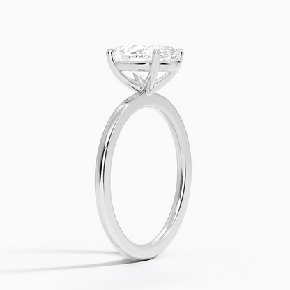 1 1/4 CT Oval Cut Lab Grown Diamond Solitaire Engagement Ring