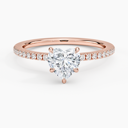 1 CT Lab Grown Diamond Half Eternity Hidden Halo Ring