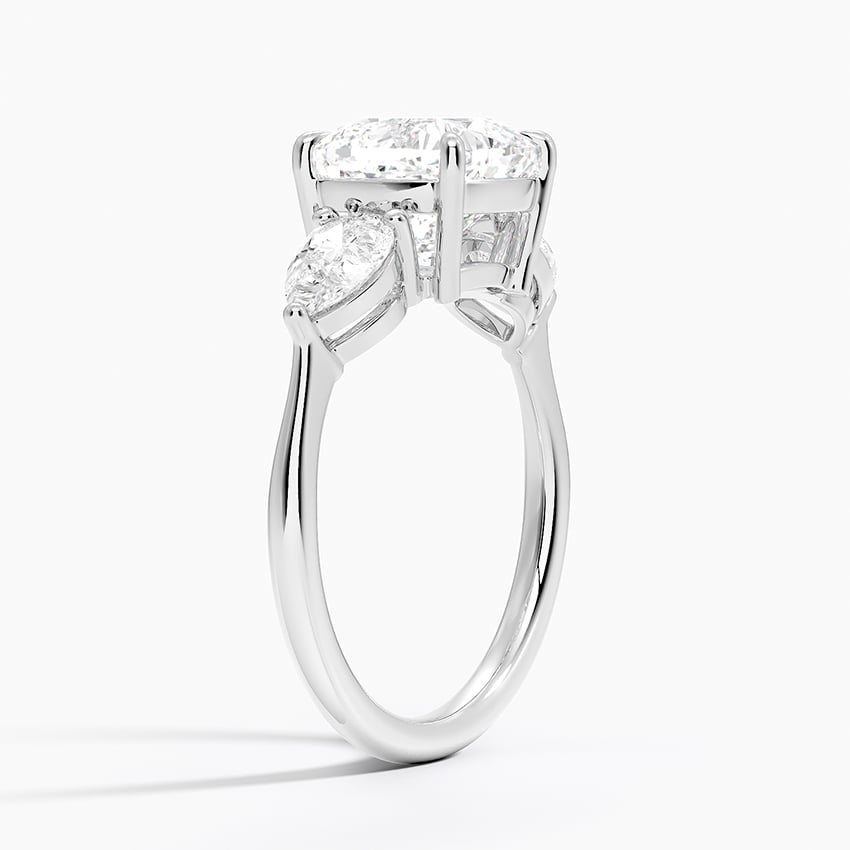 2 1/2 CT Lab Grown Diamond 3 stone Engagement Ring