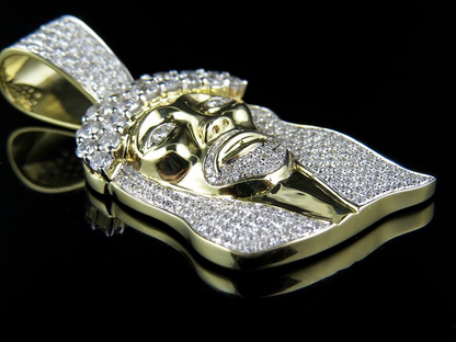 Iced Out Jesus Face Lab Grown Diamond Pendant
