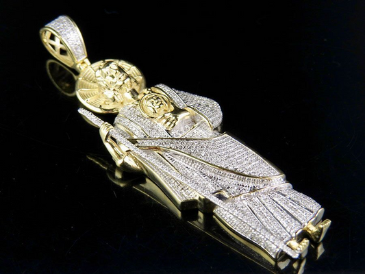 St. Jude Thaddaeus Lab Grown Diamond Gold Jesus Pendant