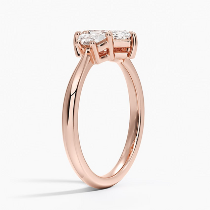 3/4 CT Lab Grown Diamond 3 Stone Engagement Ring
