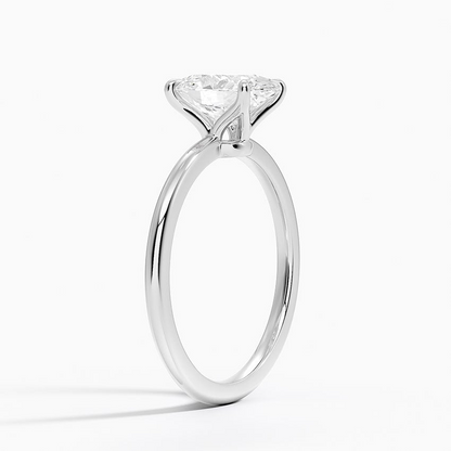 1 1/2 CT 1.5mm Ring Lab Grown Diamond Yellow Gold Solitaire Engagement Ring