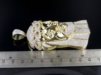 Crying Jesus Iced Out Lab Grown Diamond Pendant
