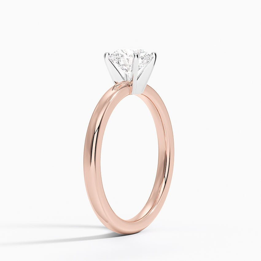 3/4 CT Two Ton 18k White Gold Lab Grown Diamond Solitaire Ring