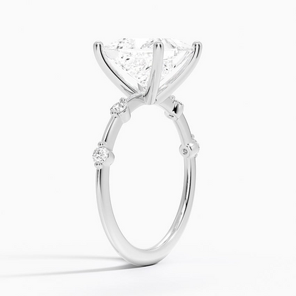 3 CT Lab Grown Diamond Princess Cut Engagement Ring