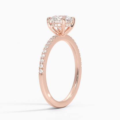 1 CT  Half Eternity 18kt Solid Gold Lab Grown Diamond Ring