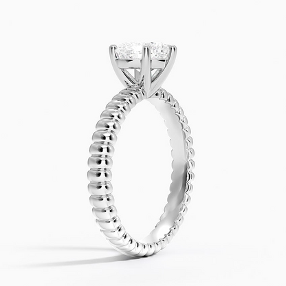 1 1/4 CT Heart Cut Lab Grown Diamond Solitaire Engagement Ring