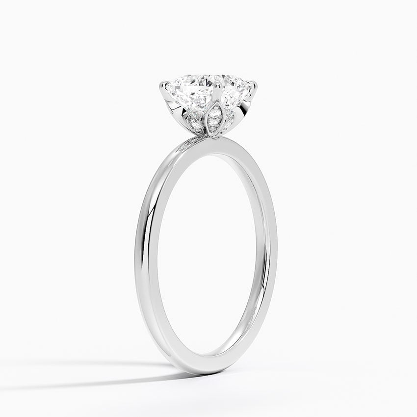 1 1/4 CT Cusion Cut Lab Grown Diamond Solitaire Ring