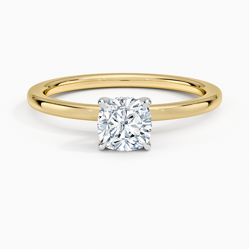 3/4 CT Lab Grown Diamond Two Tone Solitire Engagement Ring
