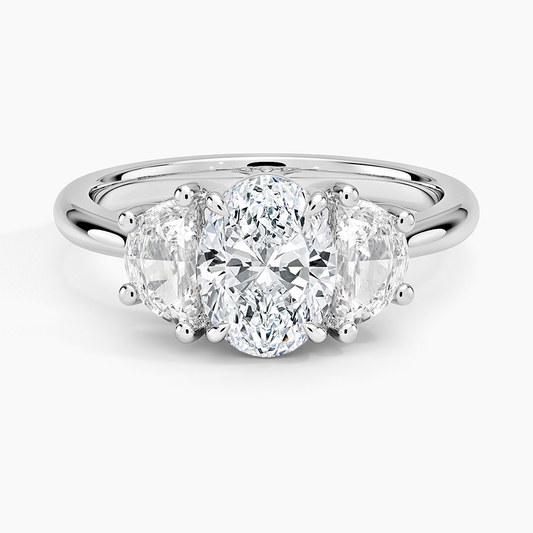 1 1/4 CT Lab Grown Diamond 3 Stone Engagement Ring