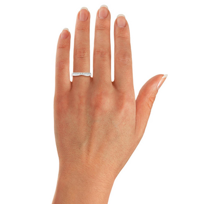 0.09 CTW Lab Grown Diamond Gold Wedding Band