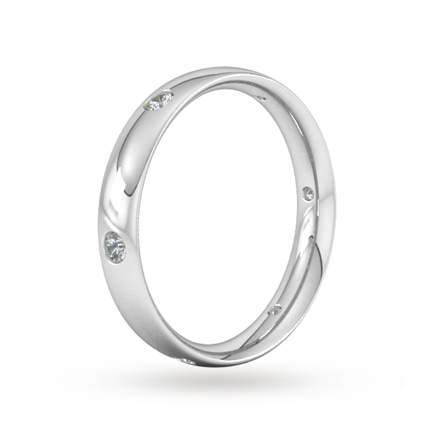 Lab Grown Diamond Flush Setting Wedding Band For Men