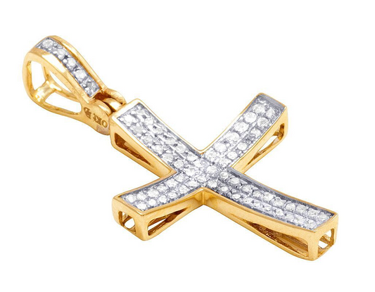 1.2 Inch Lab Grown Diamond Pave Cross Pendant