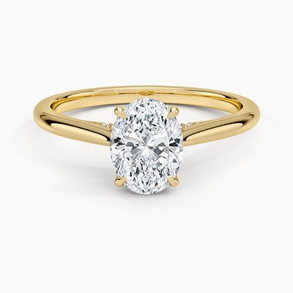 1 CT Lab Grown Diamond Solid Gold Engagement Ring