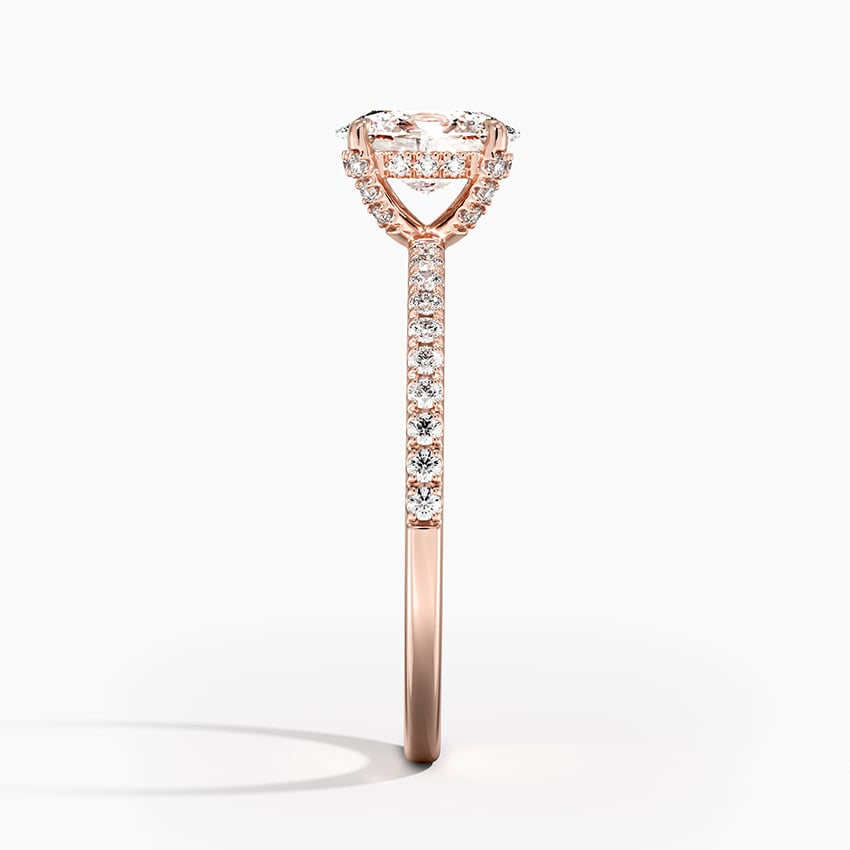 3/4 CT Half Eternity Oval Cut Lab Grown Diamond Ring