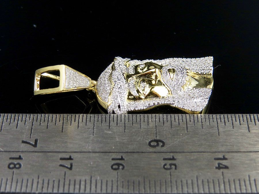 Iced Out Jesus Yellow Gold Lab Grown Diamond Pendant