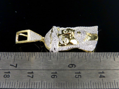 Iced Out Jesus Yellow Gold Lab Grown Diamond Pendant