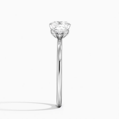 1 1/4 CT Cusion Cut Lab Grown Diamond Solitaire Ring
