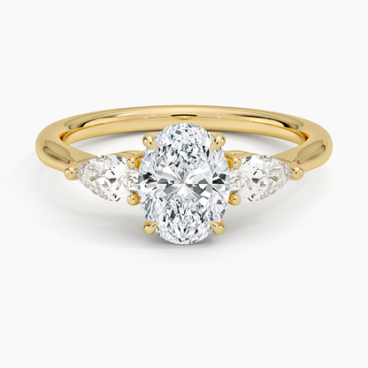 1 CT Lab Grown Diamond Cluster Engagement Ring