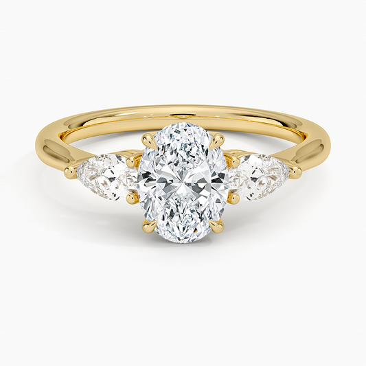 1 CT Lab Grown Diamond Cluster Engagement Ring
