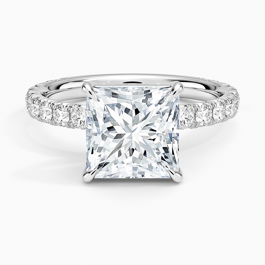 2 1/2 CT  Lab Grown Diamond 3/4 Eternity Engagement Ring