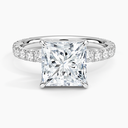 2 1/2 CT  Lab Grown Diamond 3/4 Eternity Engagement Ring