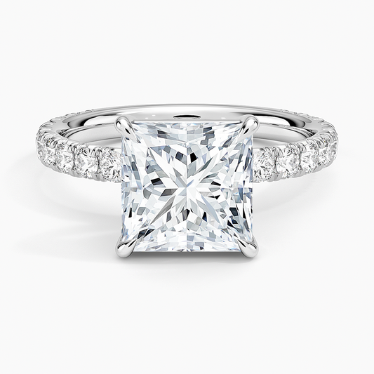 2 1/2 CT  Lab Grown Diamond 3/4 Eternity Engagement Ring