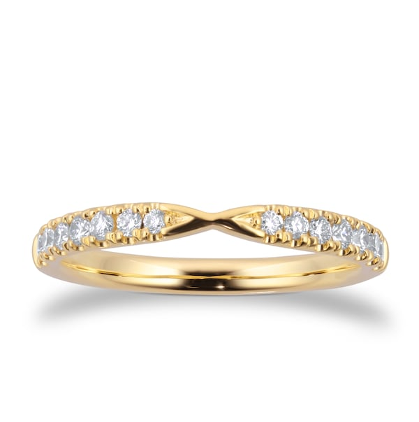 18KT Yellow Gold Lab Grown Diamond Wedding Band