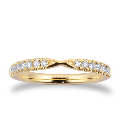 18KT Yellow Gold Lab Grown Diamond Wedding Band