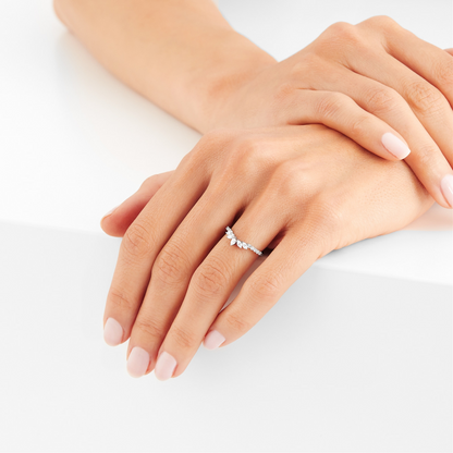Lab Grown Diamond Pear & Marquise Shaped Wedding Band
