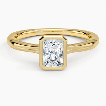 3/4 CT Radiant Cut Lab Grown Diamond Bezel Solitaire Ring
