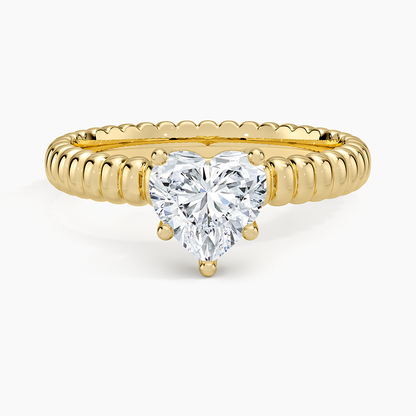 1 1/4 CT Heart Cut Lab Grown Diamond Solitaire Engagement Ring
