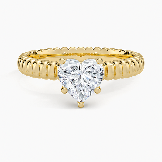 1 1/4 CT Heart Cut Lab Grown Diamond Solitaire Engagement Ring
