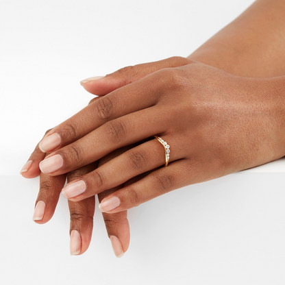 18KT Yellow Gold Lab Grown Diamond Wedding Band