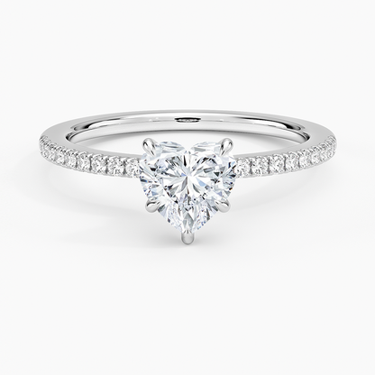 1 CT Lab Grown Diamond Half Eternity Hidden Halo Ring
