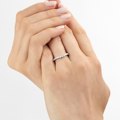 Baguette Cut Lab Grown Diamond Gold Wedding Band