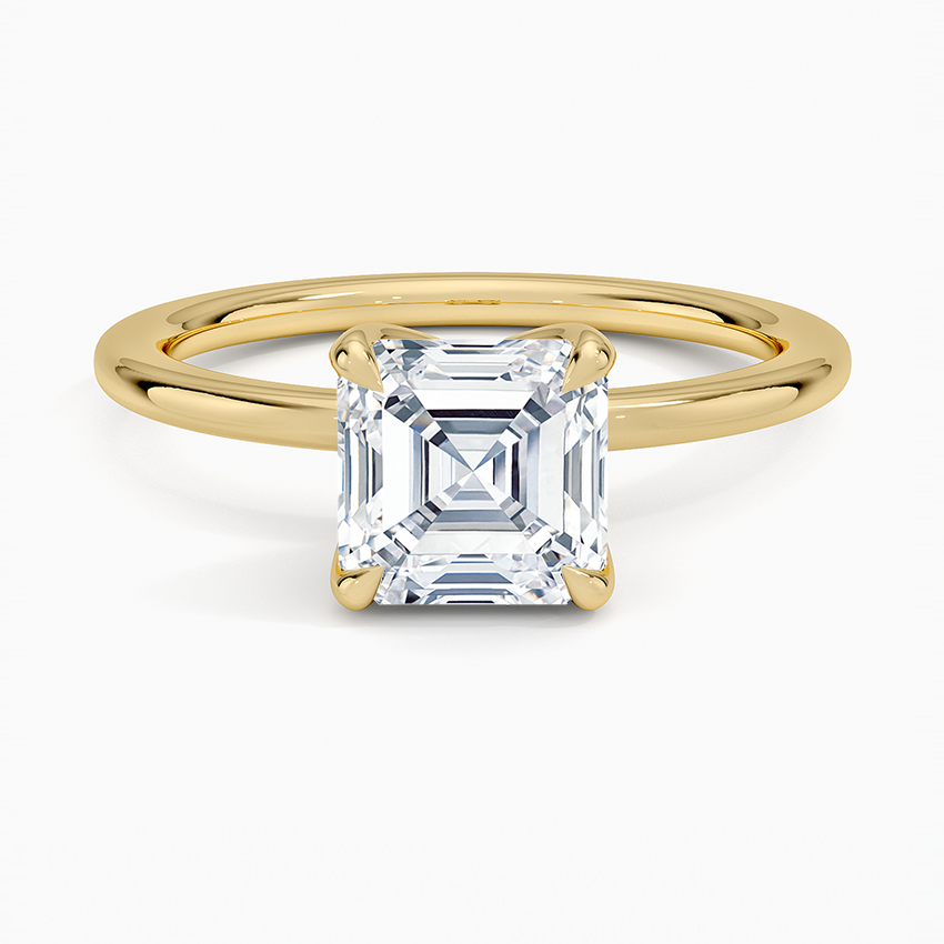 1 1/2 CT Asscher Cut Lab Grown Diamond Solitaire Ring