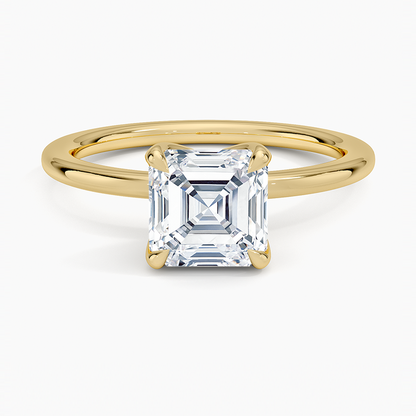 1 1/2 CT Asscher Cut Lab Grown Diamond Solitaire Ring