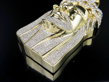 Crying Jesus Iced Out Lab Grown Diamond Pendant